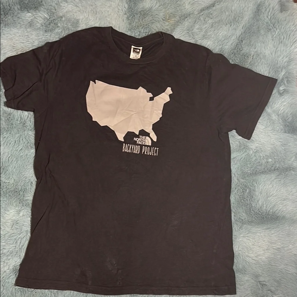 The North Face Black Short Sleeve Tee with USA‎ Map